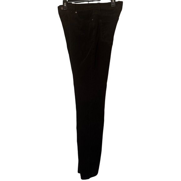 Gloria Vanderbilt Amanda Dark Brown Mid-Rise Velvet Pants Women's Size 6 - Picture 16 of 16